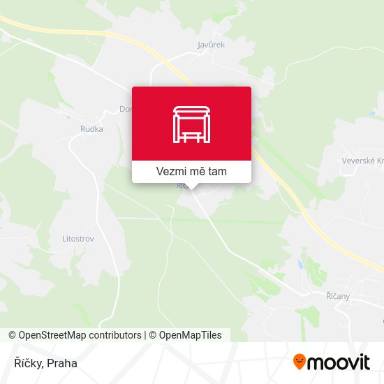 Říčky mapa
