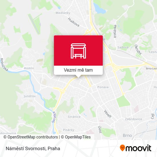 Náměstí Svornosti mapa