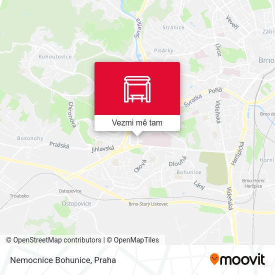 Nemocnice Bohunice mapa