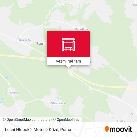 Lesní Hluboké, Motel 9 Křížů mapa