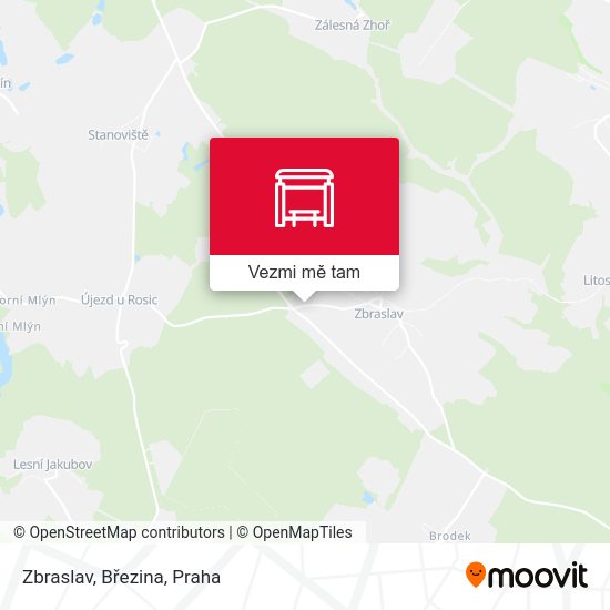 Zbraslav, Březina mapa