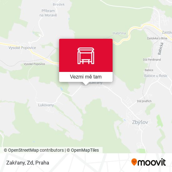 Zakřany, Zd mapa