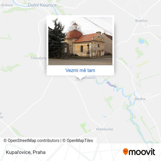 Kupařovice mapa