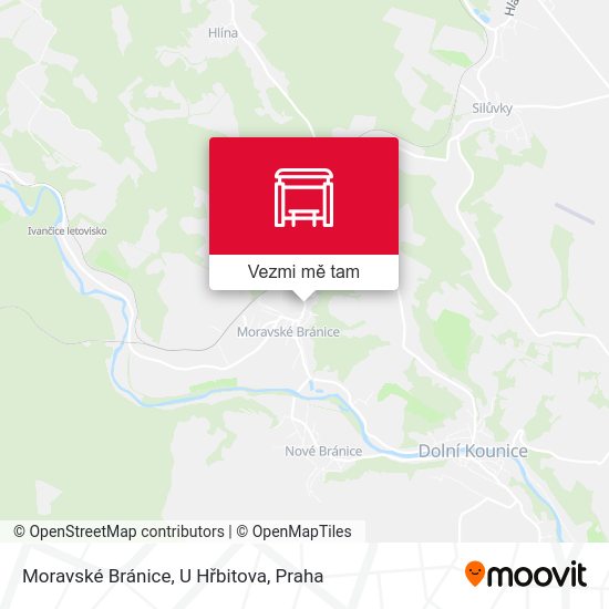 Moravské Bránice, U Hřbitova mapa
