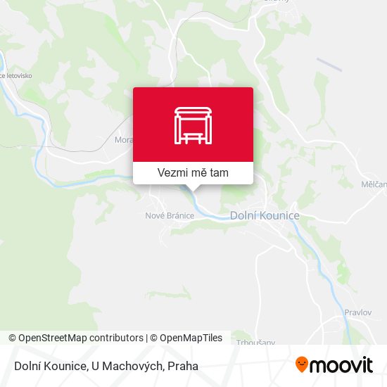 Dolní Kounice, U Machových mapa