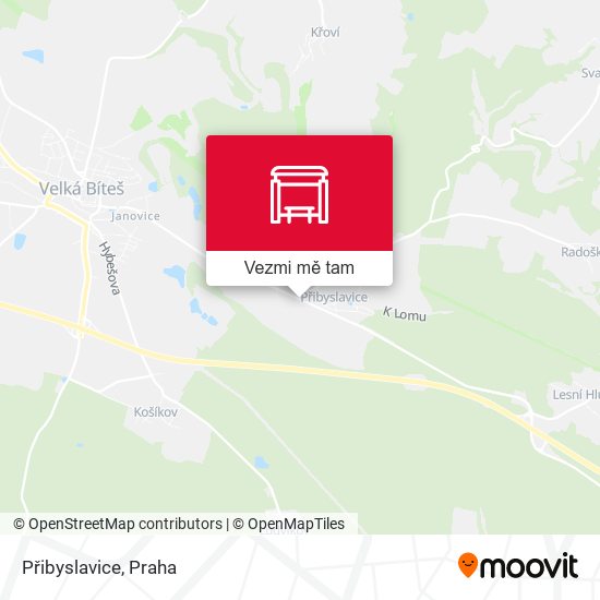 Přibyslavice mapa