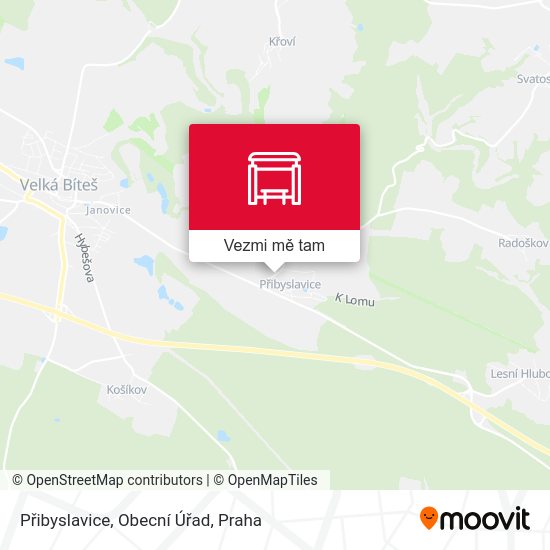 Přibyslavice, Obecní Úřad mapa