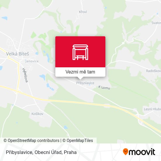 Přibyslavice, Obecní Úřad mapa