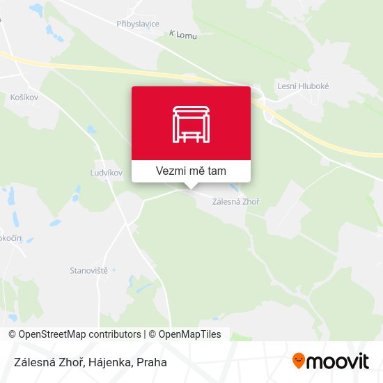 Zálesná Zhoř, Hájenka mapa