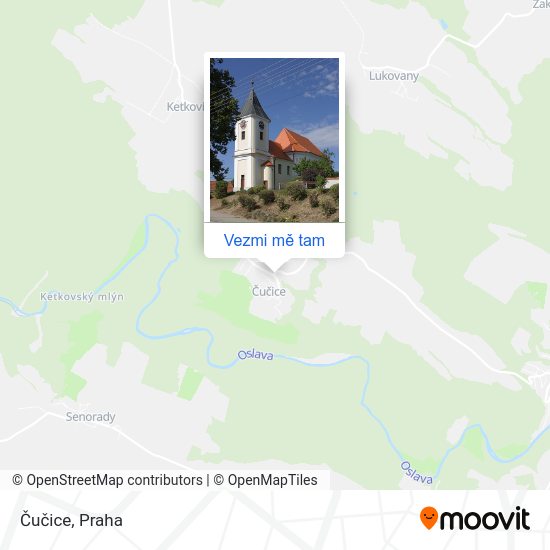 Čučice mapa