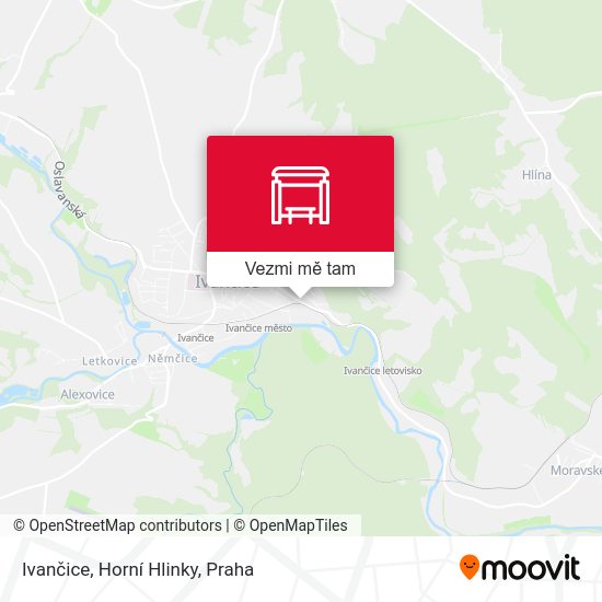 Ivančice, Horní Hlinky mapa