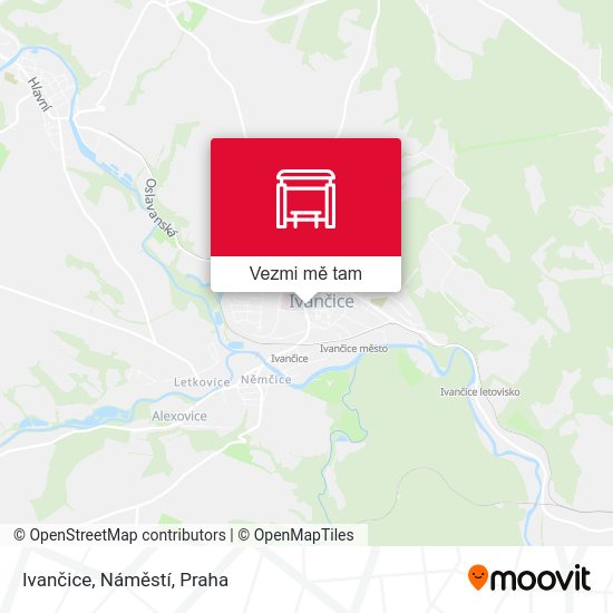 Ivančice, Náměstí mapa