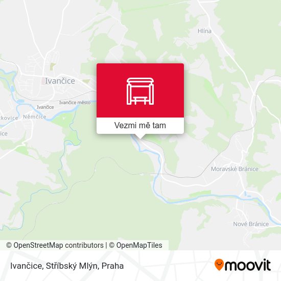 Ivančice, Stříbský Mlýn mapa