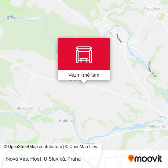 Nová Ves, Host. U Slavíků mapa