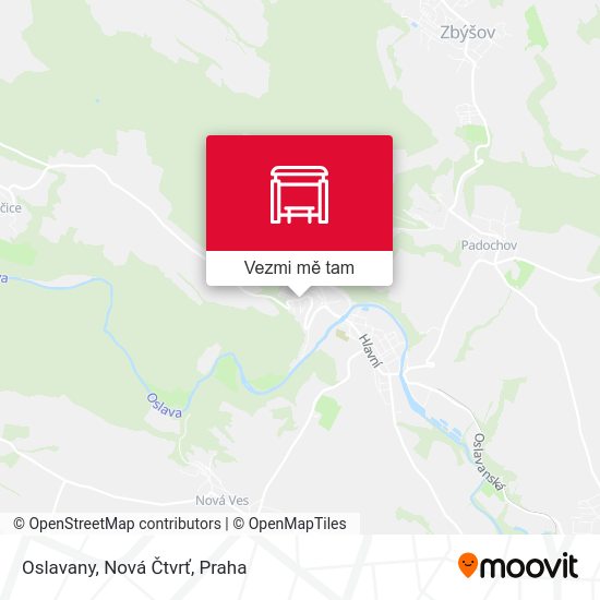 Oslavany, Nová Čtvrť mapa