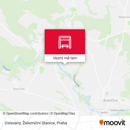 Oslavany, Železniční Stanice mapa