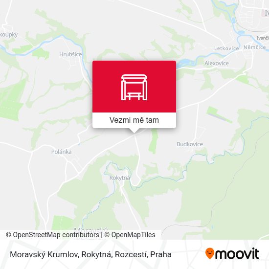 Moravský Krumlov, Rokytná, Rozcestí mapa