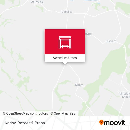 Kadov, Rozcestí mapa