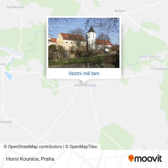 Horní Kounice mapa
