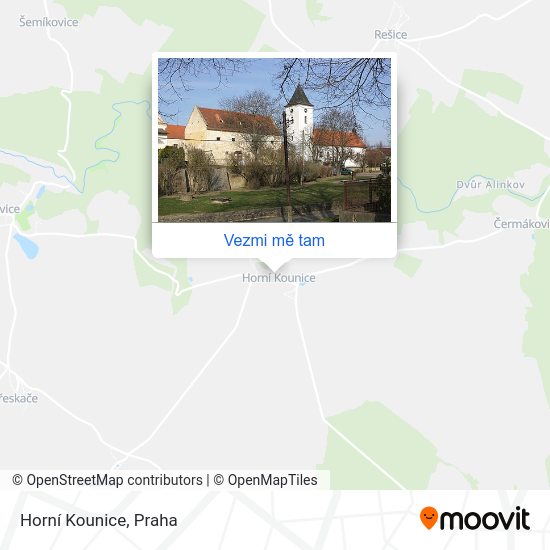 Horní Kounice mapa