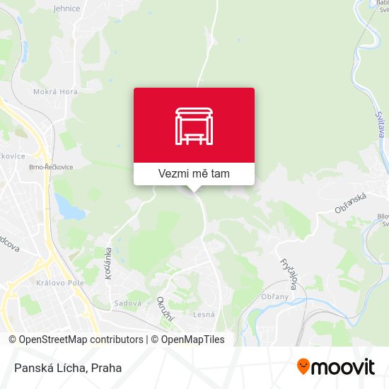 Panská Lícha mapa