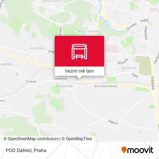 POD Dálnicí mapa