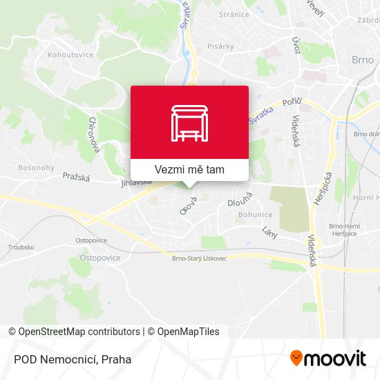 POD Nemocnicí mapa