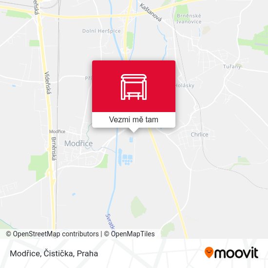 Modřice, Čistička mapa