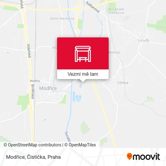 Modřice, Čistička mapa