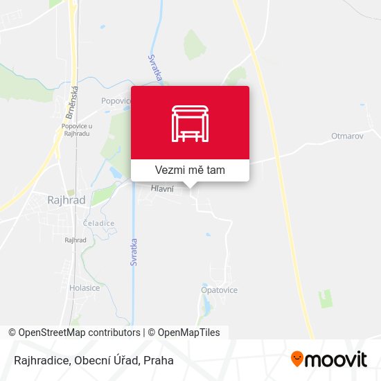 Rajhradice, Obecní Úřad mapa