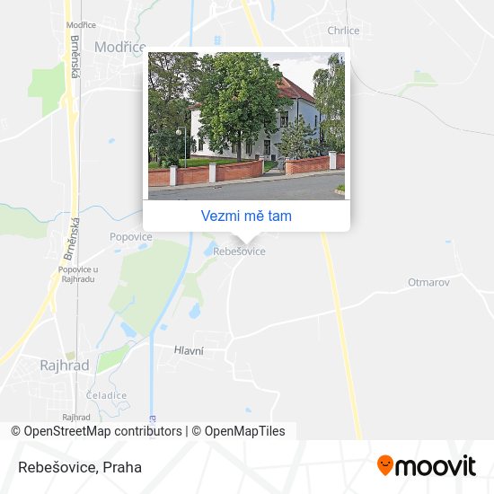 Rebešovice mapa