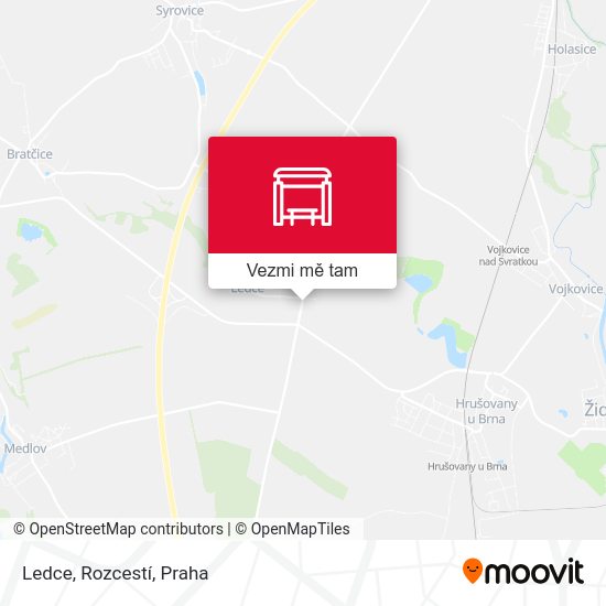 Ledce, Rozcestí mapa