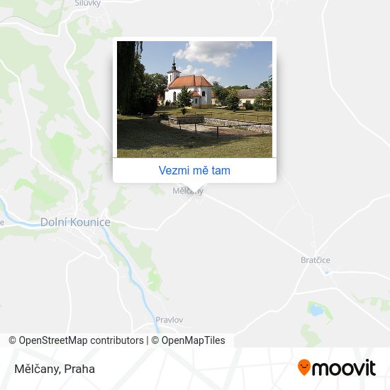 Mělčany mapa
