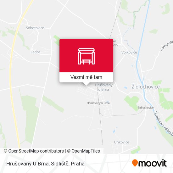 Hrušovany U Brna, Sídliště mapa