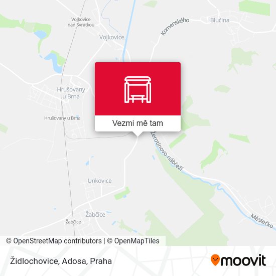 Židlochovice, Adosa mapa