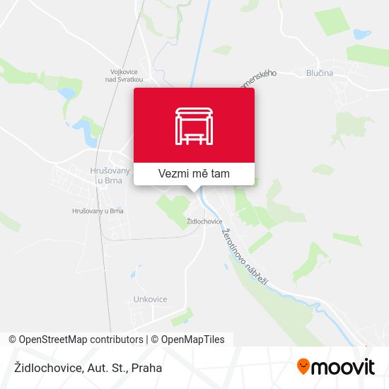 Židlochovice, Aut. St. mapa