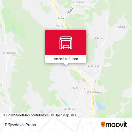 Příjezdová mapa