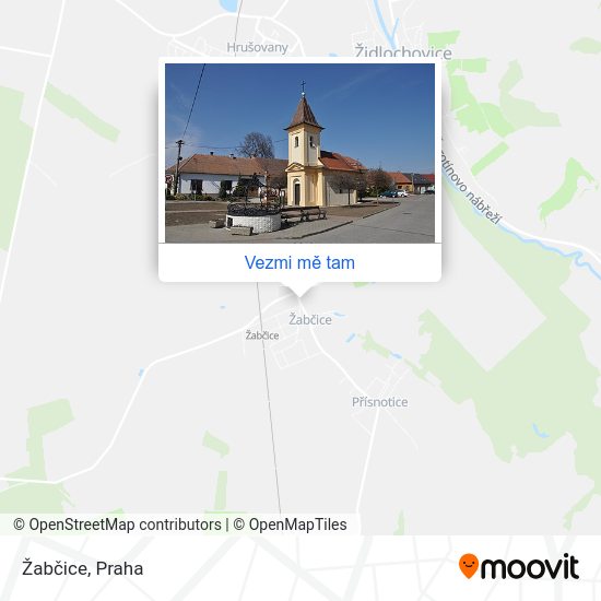 Žabčice mapa