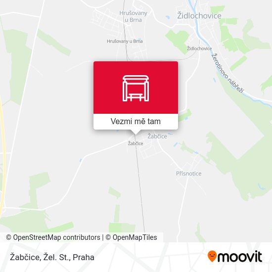 Žabčice, Žel. St. mapa