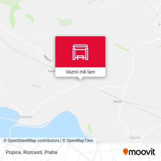 Popice, Rozcestí mapa