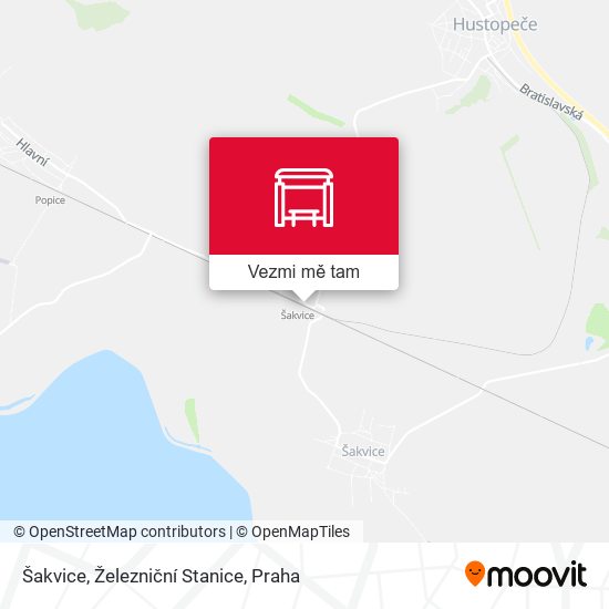 Šakvice, Železniční Stanice mapa