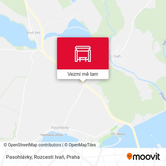 Pasohlávky, Rozcestí Ivaň mapa