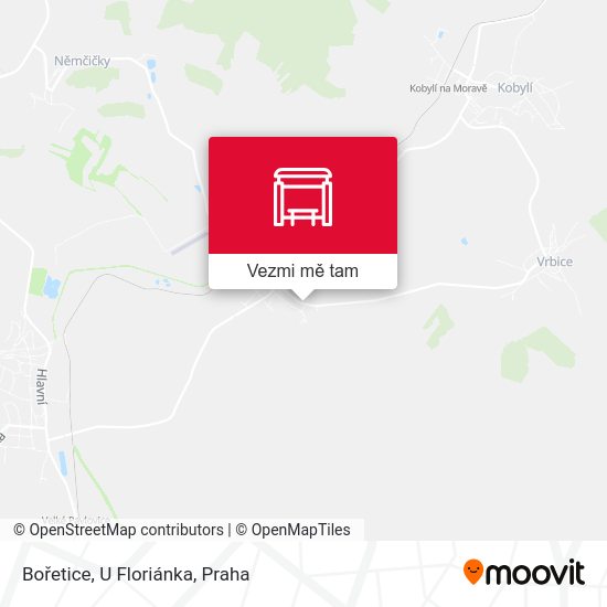 Bořetice, U Floriánka mapa