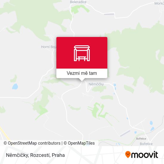 Němčičky, Rozcestí mapa