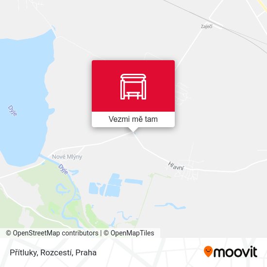 Přítluky, Rozcestí mapa