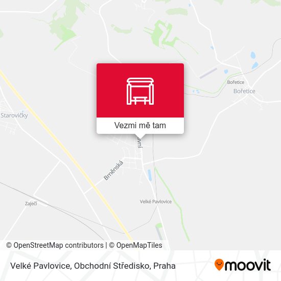 Velké Pavlovice, Obchodní Středisko mapa