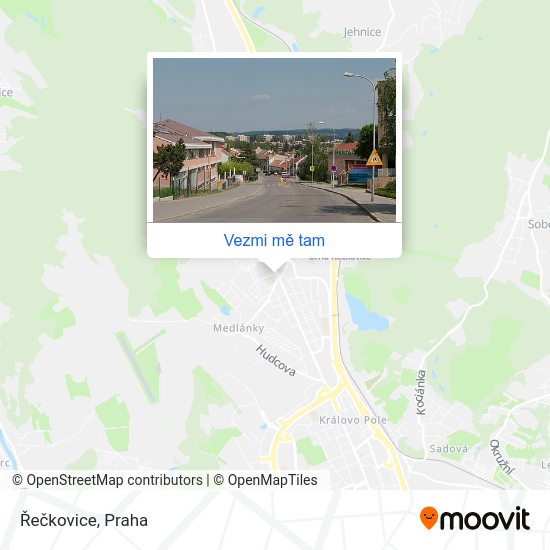 Řečkovice mapa