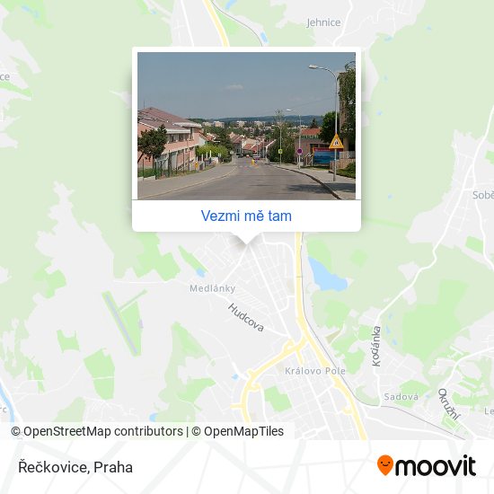 Řečkovice mapa
