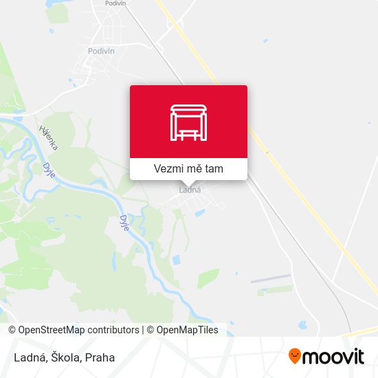 Ladná, Škola mapa