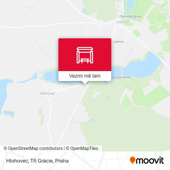 Hlohovec, Tři Grácie mapa